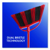 One Sweep Broom With Dustpan, 53.88" Length, Red/Black/Gray