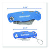 Folding Lock Back Utility Knife Set, 1 Standard, 1 Mini, Blue
