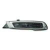 Retractable Utility Knife, 1.25" Blade, 3.5" Plastic Handle, Black/Gray