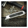 Retractable Utility Knife, 1.25" Blade, 3.5" Plastic Handle, Black/Gray