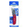 Quick Change Lock Back Utility Knife, 1.25" Blade, 3.5" Aluminum Handle, Red