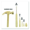 5-In-1 Carpenter's Hammer, Tool-Storage Nesting Handle With Four Screwdrivers, 8 Oz Steel Curved Claw Head, 6.5" Gold Handle