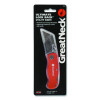 Quick Change Lock Back Utility Knife, 3.5" Aluminum Handle, Orange