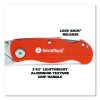 Quick Change Lock Back Utility Knife, 3.5" Aluminum Handle, Orange