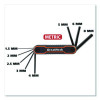 Hex Key Fold-Up Tool Set, Two-Piece, Metric/Sae, Black-Oxide/Blue (Sae), Black-Oxide/Red (Metric)