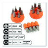 Ratcheting Screw/Nut Driver Set, 34-Piece, Hex/Phillips/Slotted/Star Bits, Metric/Sae Sockets, 8" Long, Yellow/Black Handle