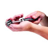 Ratcheting Screw/Nut Driver Set, Phillips/Slotted/Star Bits, 7" Long, Black/Red