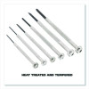 Precision Screwdriver Set, Six-Piece, Phillips/Slotted, Assorted Lengths, Polished Steel Handles