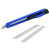 Snap-Off Utility Knife, 9 Mm Blade, 5" Plastic Handle, Blue