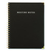 Meeting Notes Book, Space For Up To 159 Meetings, Meeting-Minutes/Notes Format, Black/Gold Cover, (80) 11 x 8.5 Sheets