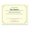 Golden Scroll Frame Foil Certificate, 11 x 8.5, Beige With Gold Scroll Border, 12/Pack