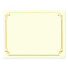 Golden Scroll Frame Foil Certificate, 11 x 8.5, Beige With Gold Scroll Border, 12/Pack