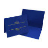 Embossed Foil Certificate Holders, 80-Lb Paper, Navy, 5/Pack