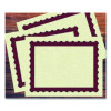 Metallic Border Certificates, 11 X 8.5, Ivory/Red With Red Border, 100/Pack