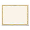 Foil Border Certificates, 8.5 X 11, Ivory/Gold With Gold Braided Border, 15/Pack