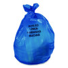 Healthcare Pre-Printed High-Density Can Liners, Soiled Linen, 45 Gal, 18 Mic, 40" x 48", Blue, Flat Pack, 200/Carton