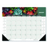 Recycled Succulent And Cacti Desk Pad Calendar, 17 x 22, Multicolor Sheets, Black Corners, 12-Month (Jan To Dec): 2026