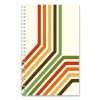 Recycled Non-Dated Monthly/Weekly Planner, 70's Stripes, Multicolor Cover, Undated