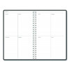 Recycled Non-Dated Monthly/Weekly Planner, Flower Tiles, Tan/Black/White Cover, Undated