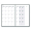 Recycled Non-Dated Monthly/Weekly Planner, Flower Tiles, Tan/Black/White Cover, Undated