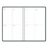 Recycled Non-Dated Monthly/Weekly Planner, Black And White Floral, Black/White Cover,  Undated