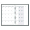 Recycled Non-Dated Monthly/Weekly Planner, Black And White Floral, Black/White Cover,  Undated