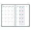 Recycled Non-Dated Monthly/Weekly Planner, Cherry Blossoms, Black/White Cover, Undated