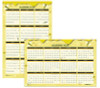 100% Recycled Academic Honeycomb Laminated Wall Calendar, 24 x 37, Tan/Yellow Sheets, 12-Month (July-June): 2024 To 2025
