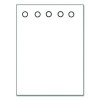 Punched Laser Cut Sheets, 92 Bright, Side: 5-Hole, 20 Lb Bond Weight, 8.5 x 11, White, 500 Sheets/Ream, 5 Reams/Carton