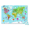 Cardboard Giant World Map Suitcase Puzzle, Grades 2 To 7, 300 Pieces