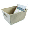 Storage Tote, Medium, 7.5" X 10.8" X 13", Tan