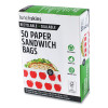 Peel And Seal Sandwich Bag With Closure Strip, 6.3" x 2" x 7.9", Red Apples/White, 50/Box