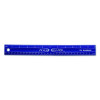 Lockermate Flexi Ruler, Standard/Metric, 12" Long, Blue