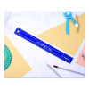 Lockermate Flexi Ruler, Standard/Metric, 12" Long, Blue