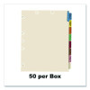Side Tab Medical Chart Indexes, 8-Tab, Assorted Medical, 11 x 8.5, Manila, 50/Box