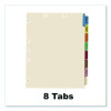 Side Tab Medical Chart Indexes, 8-Tab, Assorted Medical, 11 x 8.5, Manila, 50/Box