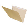 Full Pocket End Tab Fastener Folders, Straight Tab, 2 Fasteners, Letter Size, Manila, 50/Box