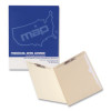 Full Pocket End Tab Fastener Folders, Straight Tab, 2 Fasteners, Letter Size, Manila, 50/Box