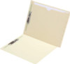 Full Pocket End Tab Fastener Folders, Straight Tab, 2 Fasteners, Letter Size, Manila, 50/Box