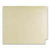 End Tab Fastener Folders With Embossed Labeling Lines, Straight Tab, Expands 0.75", 1 Fastener, Letter Size, Manila, 250/Box