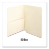 Manila End Tab Pocket Folder, Straight Tabs, Letter Size, Manila, 50/Box