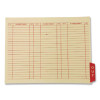 End Tab Out Cards, 12.25 x 9.5, Manila/Red, 100/Box