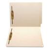 Heavy-Duty Poly-Reinforced End Tab Fastener Folders, Straight Tab, Expands 1", 2 Fasteners, Letter Size, Manila, 50/Box
