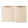 Heavy-Duty Poly-Reinforced End Tab Fastener Folders, Straight Tab, Expands 1", 2 Fasteners, Letter Size, Manila, 50/Box