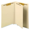 Heavy-Duty End Tab Classification Folders, Straight Tab, Expands 2", 1 Divider, 4 Fasteners, Letter Size, Manila, 25/Box
