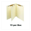 Heavy-Duty End Tab Classification Folders, Straight Tab, Expands 2", 1 Divider, 4 Fasteners, Letter Size, Manila, 25/Box