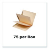 Heavy-Duty End Tab Classification Folders, Straight Tab, Expands 3", 2 Dividers, 6 Fasteners, Letter Size, Manila, 75/Box