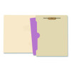 Full Pocket End Tab Fastener Folders, Straight Tab, Expands 0.75", 1 Fastener, Letter Size, Manila, 50/Box