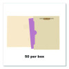 Full Pocket End Tab Fastener Folders, Straight Tab, Expands 0.75", 1 Fastener, Letter Size, Manila, 50/Box