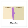 Heavy-Duty Top Tab Fastener Folders, 1/3-Cut Tab: Assorted, Expands 0.75", 2 Fasteners, Letter Size, Manila, 50/Box